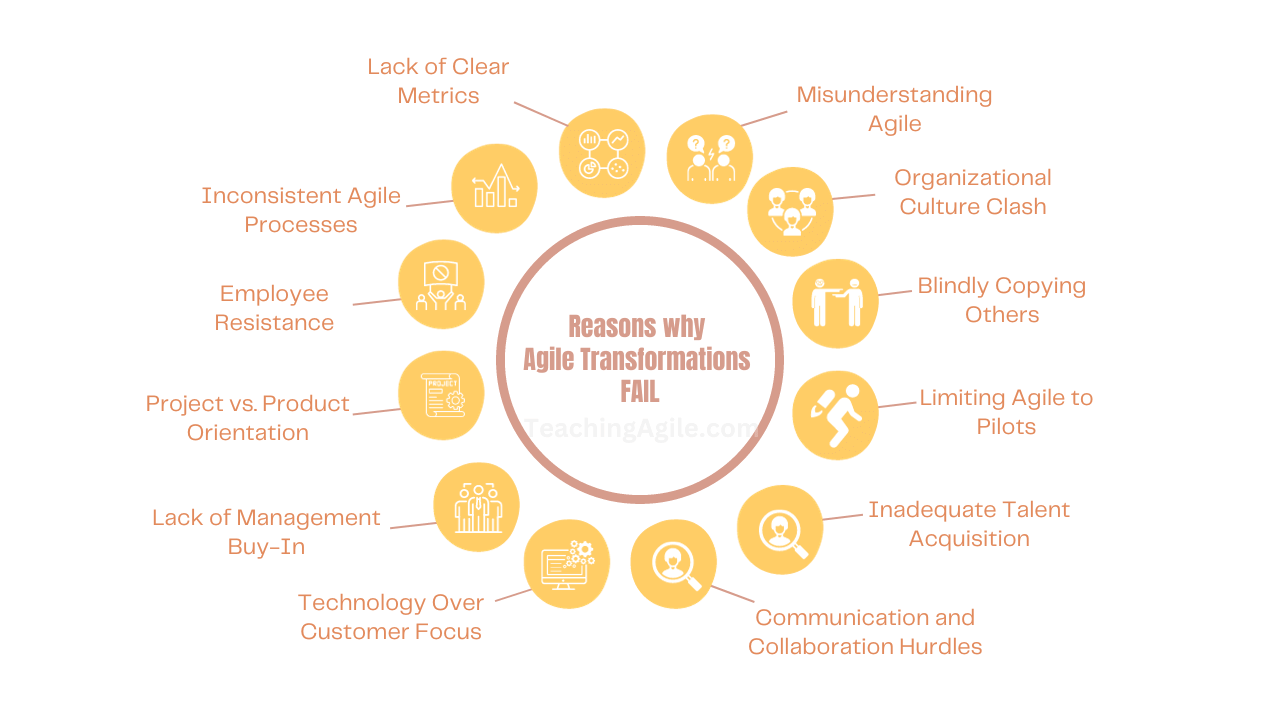 Reasons Why Agile Transformations Fail and What we learn from it?